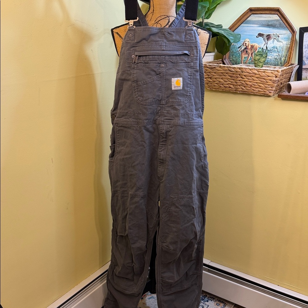 Carhartt Charcoal RIGBY BIB OVERALL 38x30